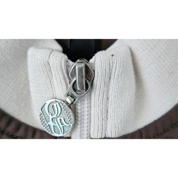 Quiksilver Full Zip-Up Jacket - Brown and Cream Size Kids Medium 5-6 - Picture 4 of 7